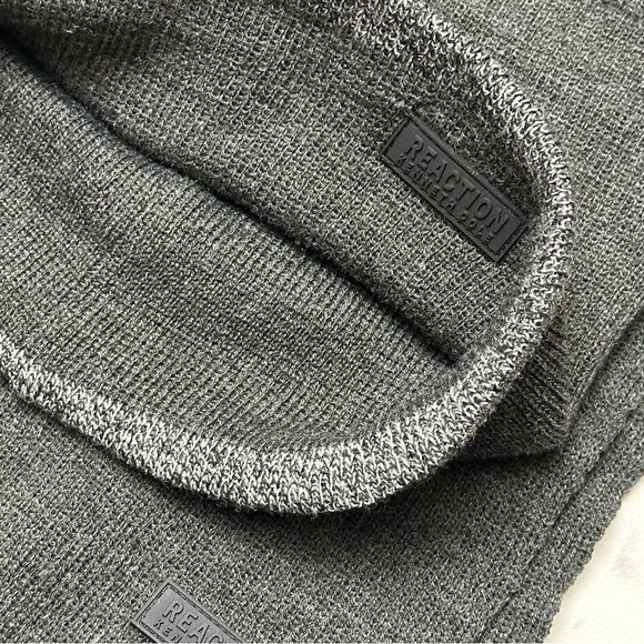 Reaction Kenneth Cole Men’s Gift Set Winter Scarf Cuffed Beanie Hat Charcoal NWT - Picture 11 of 16